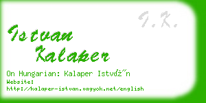 istvan kalaper business card